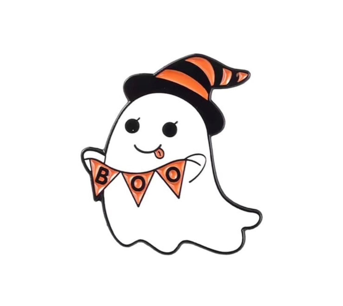 Spooky & Funny Ghost enamel pins