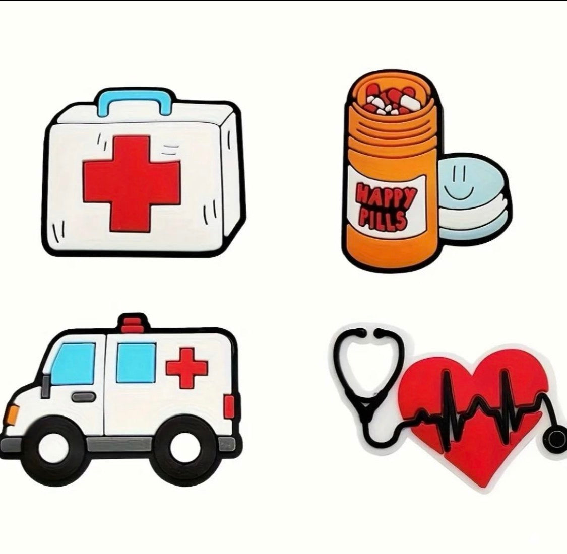 10 piece nurse inspired shoe charms