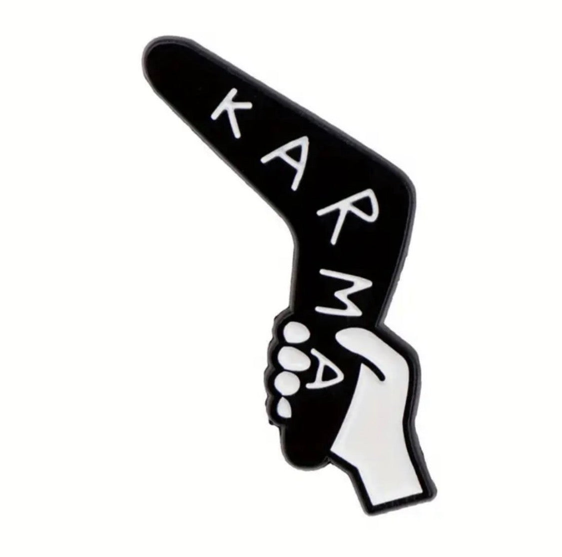 “Karma” enamel pin