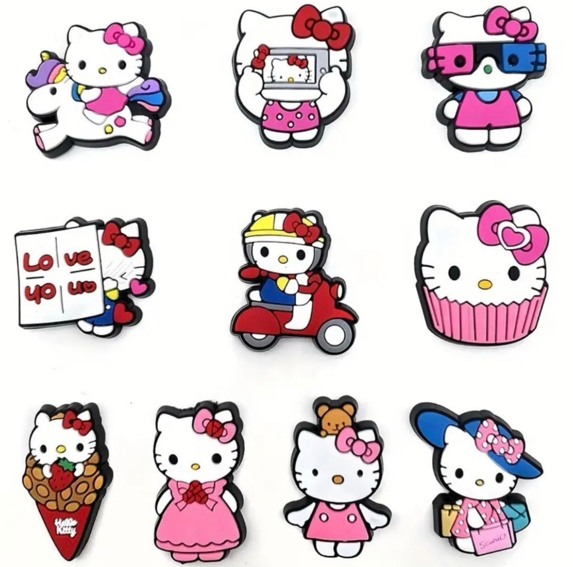 Kitty shoe charms 10 pieces