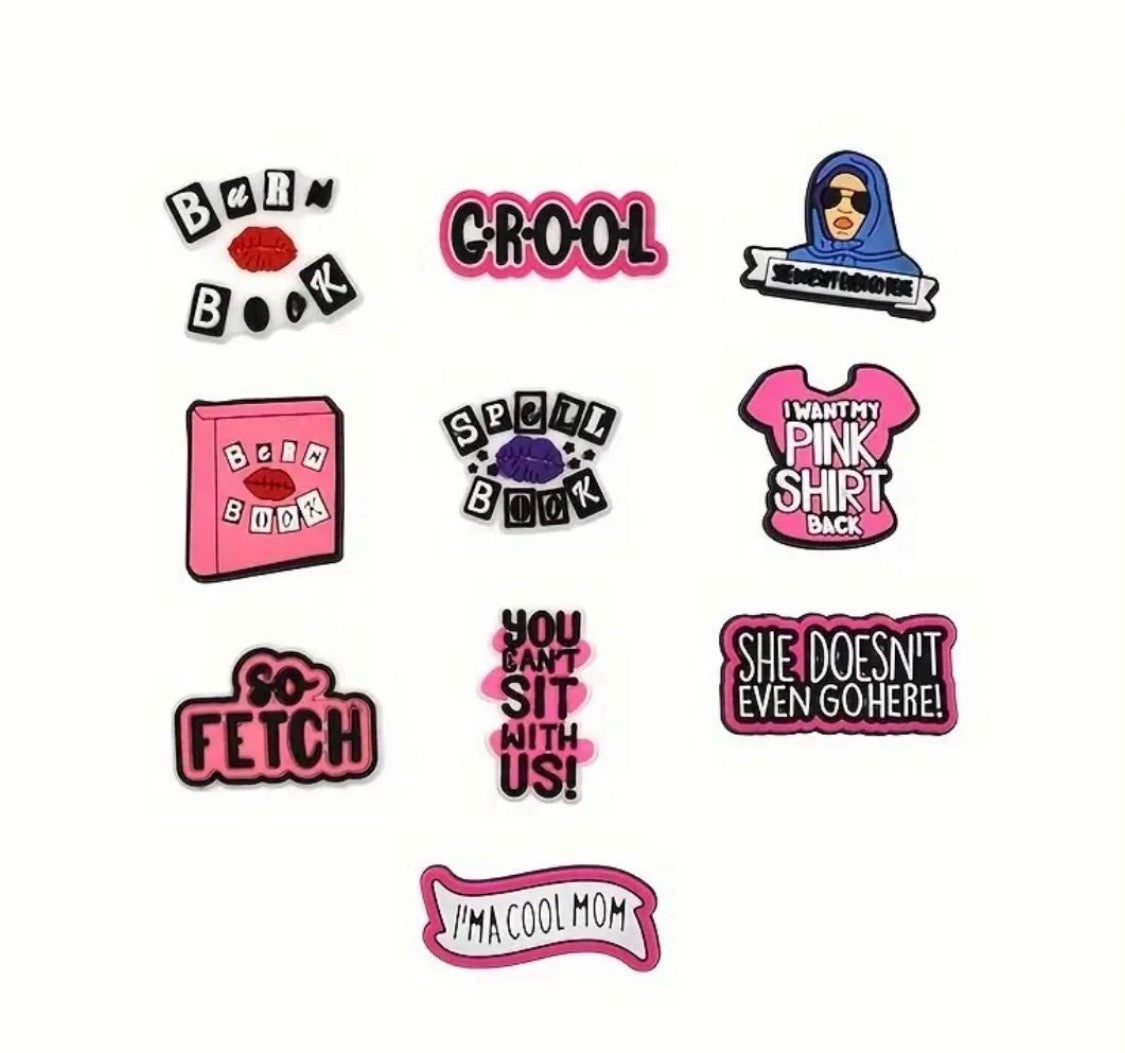 10 piece mean girls shoe charms