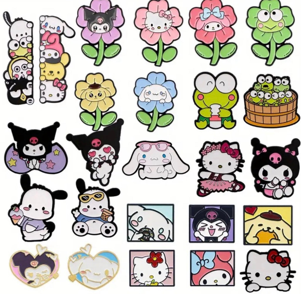 3 random Sanrio Hello kitty & friends enamel pins set