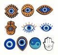 10ct Cute evil eye shoe charms