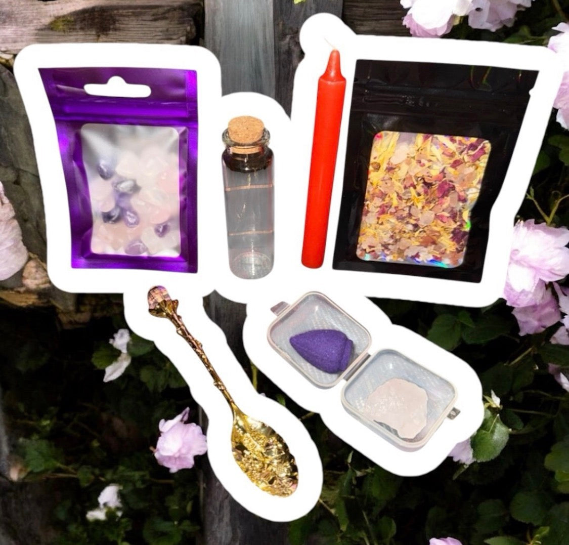 Spell Jar Ritual Kit - Decorative Jar with Ritualistic Features for Love & Protection