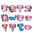 12 piece cute Axolotl cute shoe charms